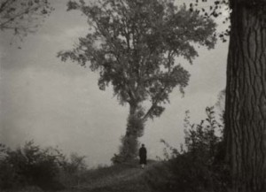 Paysage d'Italie, photographie anonyme, années 30, XXme sicle, tirage argentique, format 28x38mm. Collection Daniel Hennemand