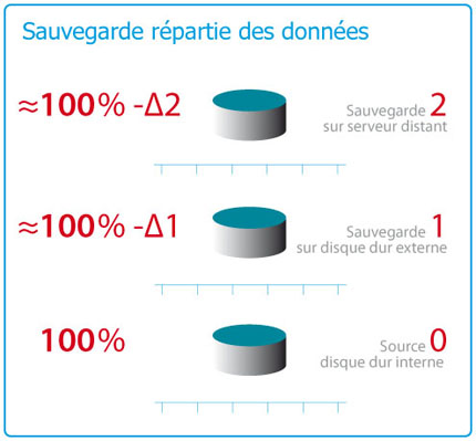 Sauvegarde répartie des données - Illustration Daniel Hennemand, 2013